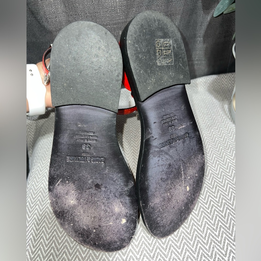 Zadig & Voltaire Alta Croc Embossed Sandals - Picture 10 of 12